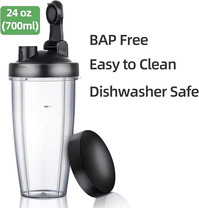La Reveuse Personal Blender for Shakes and Smoothies 1000 Watt with 24 oz BPA-free Portable Travel Bottle, Dishwasher Safe (Silver)