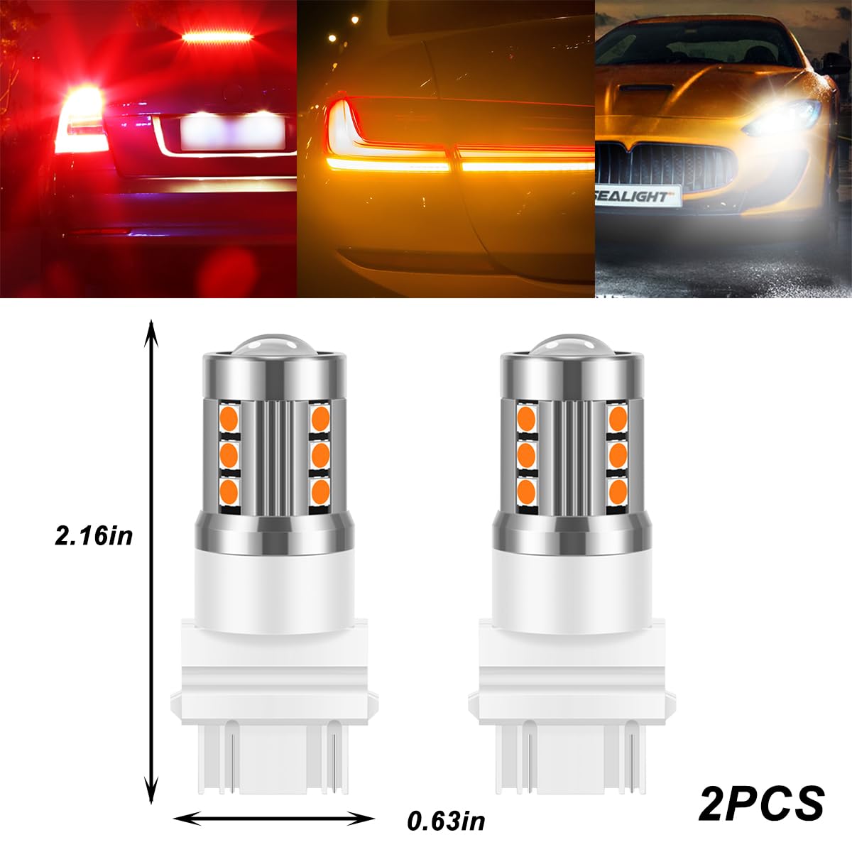 Mandark 3156 Led Car Turn Signal Bulbs  2Pcs Super Bright Automotive Front Rear Blinker Light  Brighter Vehicle Marker Parking Lighting Accessories  Universal For Suv Sedan Truck (White)