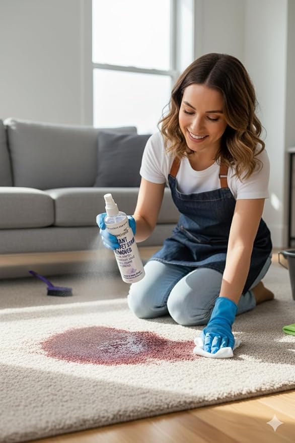 Instant Carpet Stain Remover – Fresh & Clean Scent – Fast-Acting Spot Cleaner for Carpets, Upholstery, Fabric & Laundry Pre-Spot Treatment (12 fl. oz)