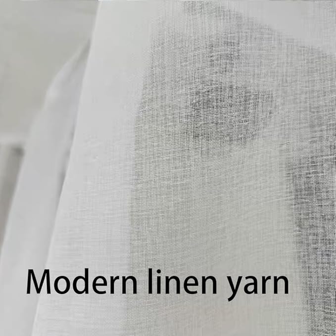 Elegant Modern Linen-Sheer Princess 4 Corner Post Mosquito Net Romantic for Girls Women Bed Curtain Canopy for Adult Wedding Bedroom Kids Rooms Decoration (Type4-White, California King)