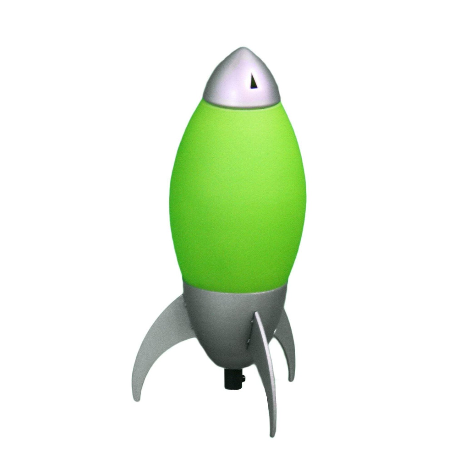 HomeRoots Rocket Shaped Table Lamp - Green and Silver Design