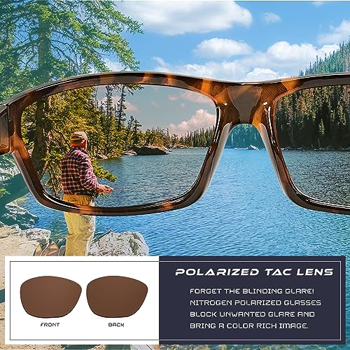 Nitrogen Polarized Wrap Around Sport Sunglasses for Men Women UV400 Driving Fishing Running Sun Glasses