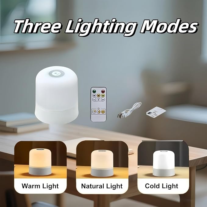 Baby Night Light 3 Colors Egg Light for Nursery Rechargeable Nursery Night Light Small Cordless Table&Bedside Lamp Eye Caring Dimmable LED Touch Night Lamp for Kids, Toddler, Nursing