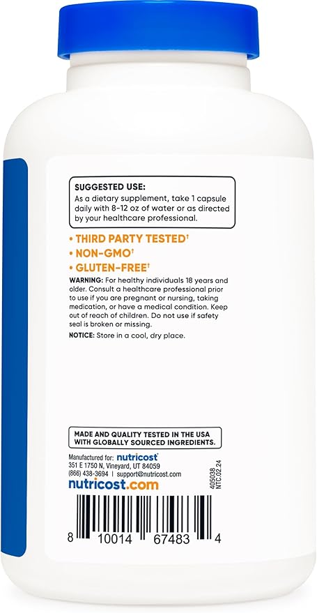 Nutricost Vitamin C 500mg, 240 Capsules, Vegetarian, Gluten Free & Non-GMO