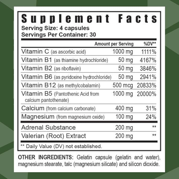 Youngevity Ultimate D-Stress™ – Natural Stress Relief Supplement with Magnesium, Valerian Root Extract, and B Vitamins – Supports Adrenal Health and Nervous System – 120 Capsules (Pack of 1)