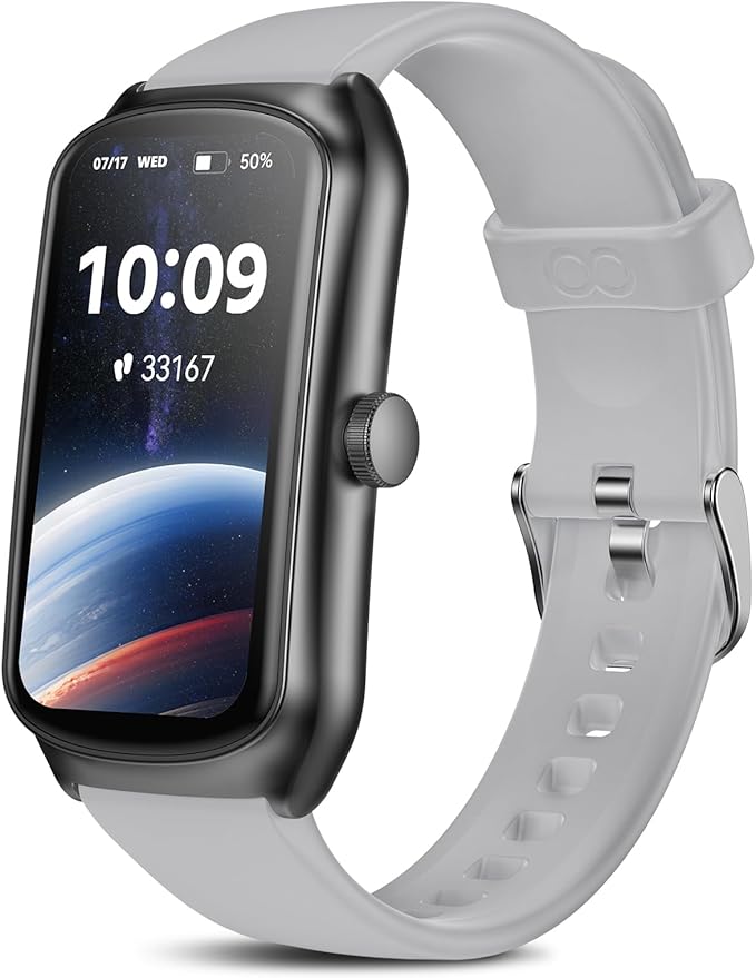 AMOLED Fitness Tracker Watch with 24/7 Heart Rate/SpO2/Sleep Monitor, IP68 Waterproof Smart Watch, Step Calorie Counter Pe...