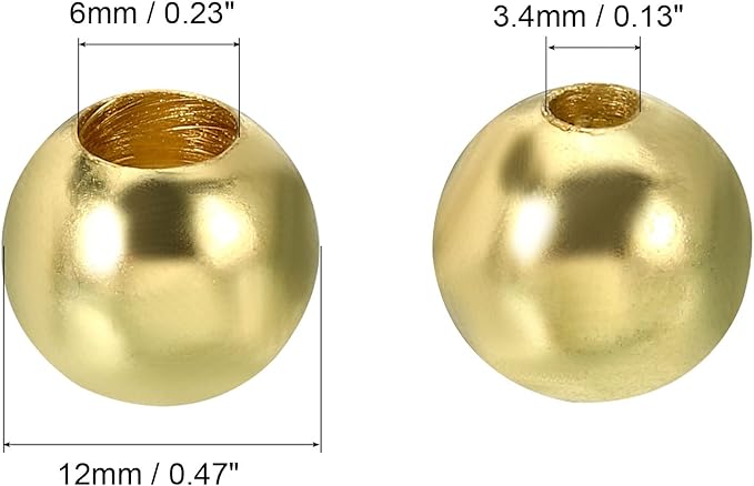 MECCANIXITY Pull Cord Tassels Window Blind Extender Chain Drop Knobs Ball Pull Ends Gold Tone, for Curtain Blinds Shades Light Ceiling Fan Pull Switch, Pack of 4