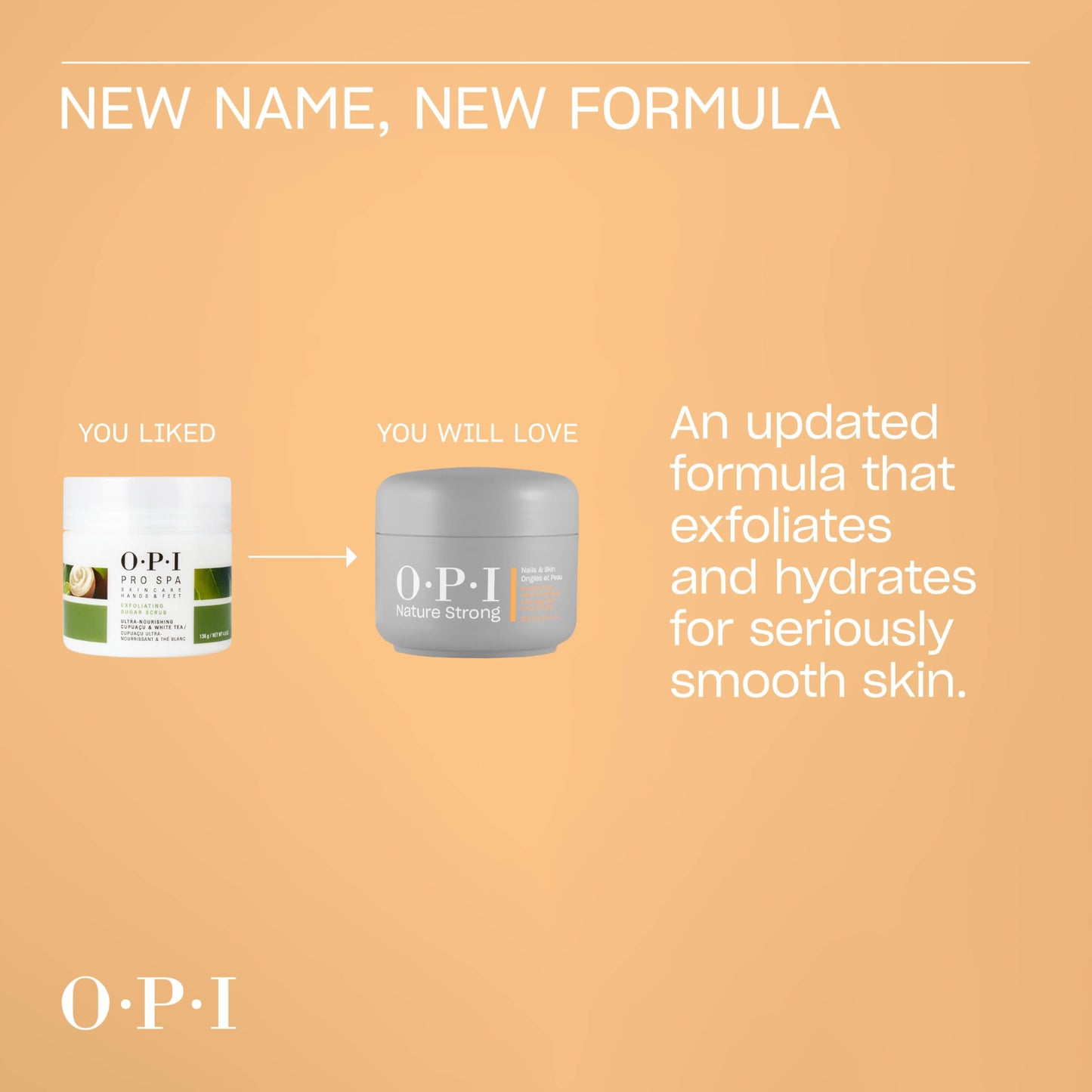 OPI Nature Strong Nails & Skin - Smooth It Out Hand & Foot Scrub | Gently Exfoliates Rough, Dry Skin for Moisturizing, Hydrated