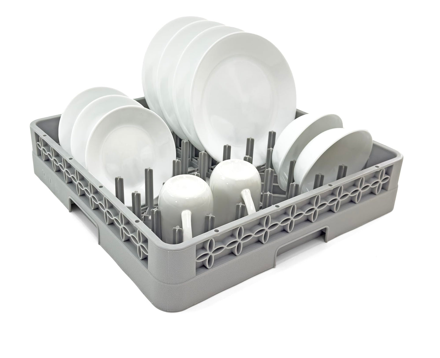 Farag Janitorial Peg Plate Rack for Commercial Dishwasher | Full Size Tray Rack | Polypropylene (Gray)