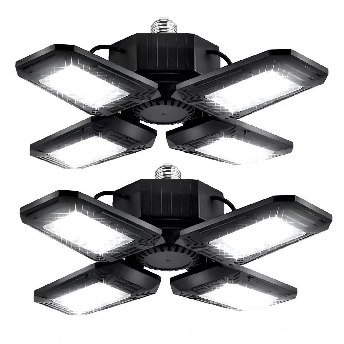 KONPWAY 2 Pack Deformable LED Garage Lights 12000 Lumen 120W Daylight A-1