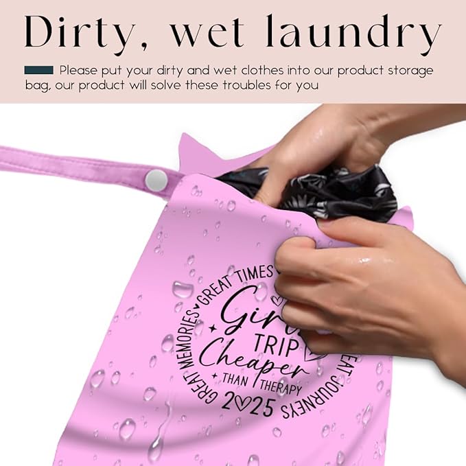 2Pcs Girls Trip Gifts Wet Dry Bag, Beach Wet Bag Favors, Aloha Bags Sunscreen Bags Swimsuit Toiletry Travel Essentials For Women, Beach Travel Gym Laundry bags for Dirty Diaper Swimsuit Gifts