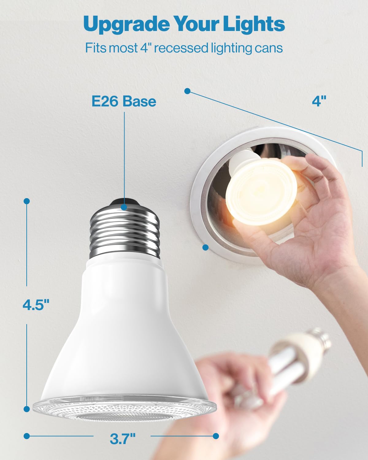 Sunco 12 Pack Par30 Led Bulb  Exterior Flood Lighting  Long Neck Recessed Light Bulbs  1200 Lm  11W (75W Equivalent)  2700K Soft White  Dimmable  E26 Base  High Brightness  Indoor/Outdoor Ul