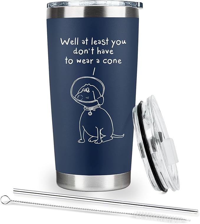 CHICKOR Stainless Steel Tumbler, 20.0 fl oz, Charcoal Purple - Get Well Soon Gifts for Men Women Post Surgery