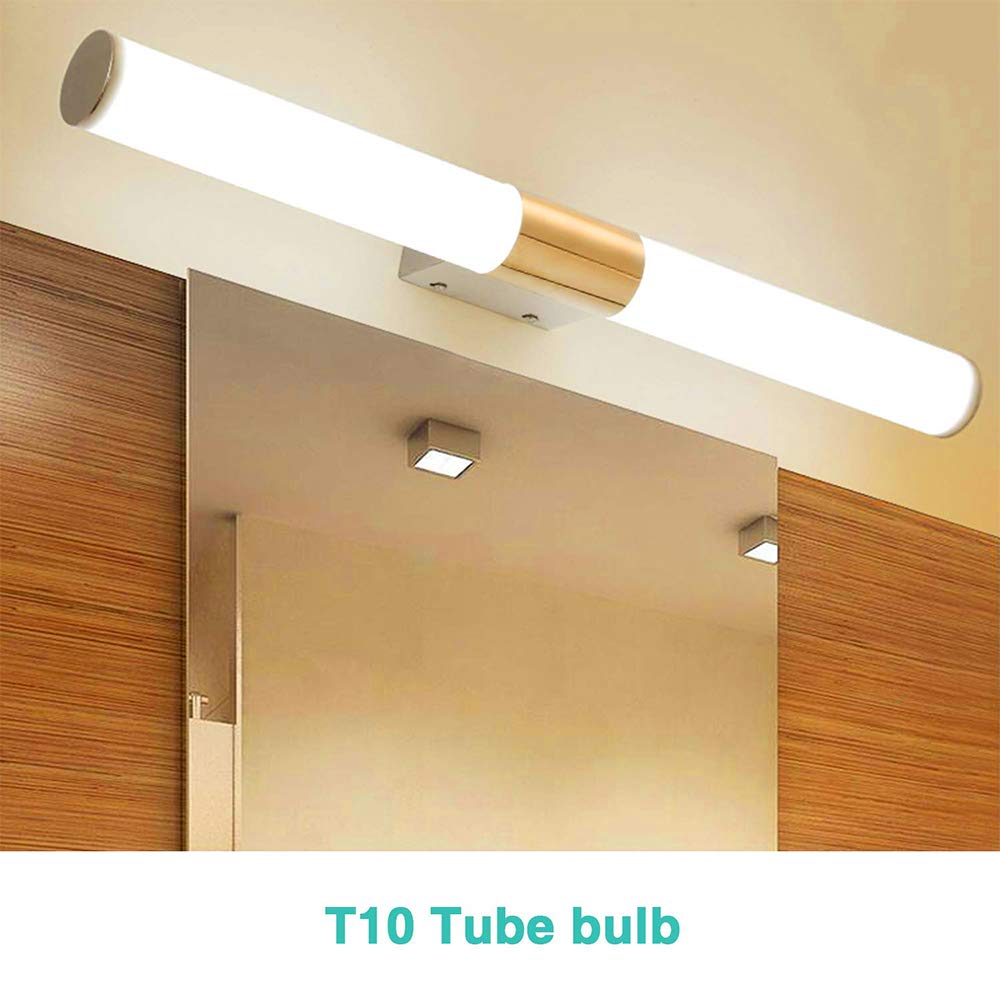 XININSUN T10 LED Bulbs, Dimmable 6W, 60W Equivalent, Warm White 2700K, Glass, 3-Pack