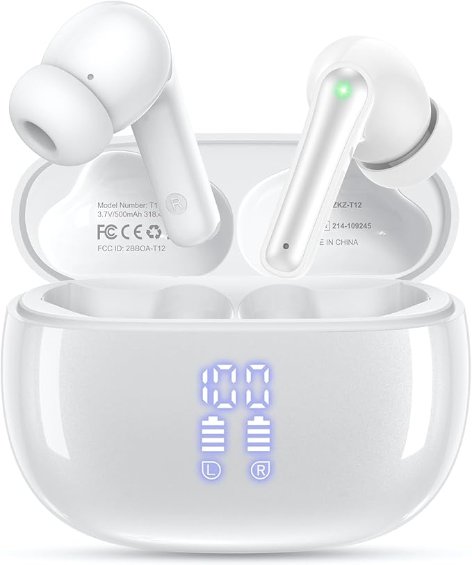 HUIFU Ear Buds Wireless Earbuds - Bluetooth Headphones 40H Playtime LED Display Deep Bass Stereo in-Ear Earphones with IPX...