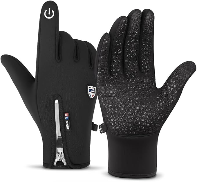 Outdoor Cold and Windproof Sports Gloves, Cold Touch Screen Anti-Slip Waterproof Windproof Suitable for Cycling and Skiin...
