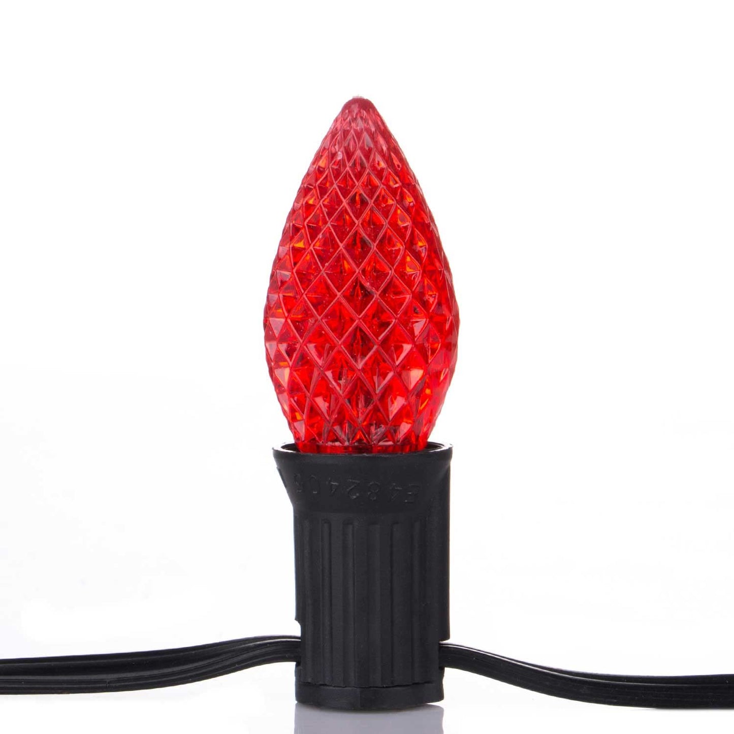 Brightown 100 Pack Red C7 Led Replacement Bulb For Christmas String Lights - Shatterproof E12 Candelabra Base Commercial Grade Bulbs For Patio  Roofline Lighting Decor