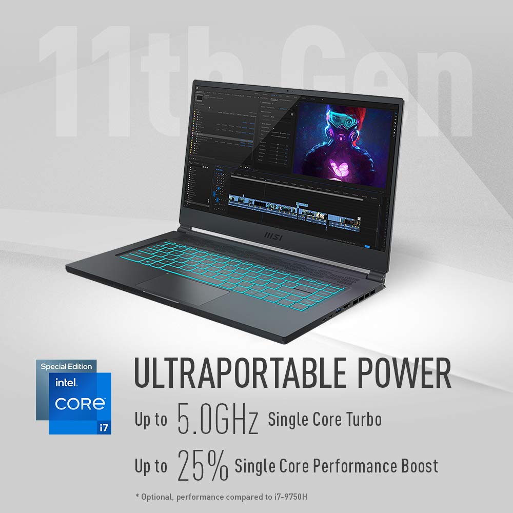 Msi Stealth 15M Gaming Laptop: 15.6 144Hz Fhd 1080P Display, Intel Core I7-11375H, Nvidia Geforce Rtx 3060, 16Gb, 512Gb Ssd, Thu