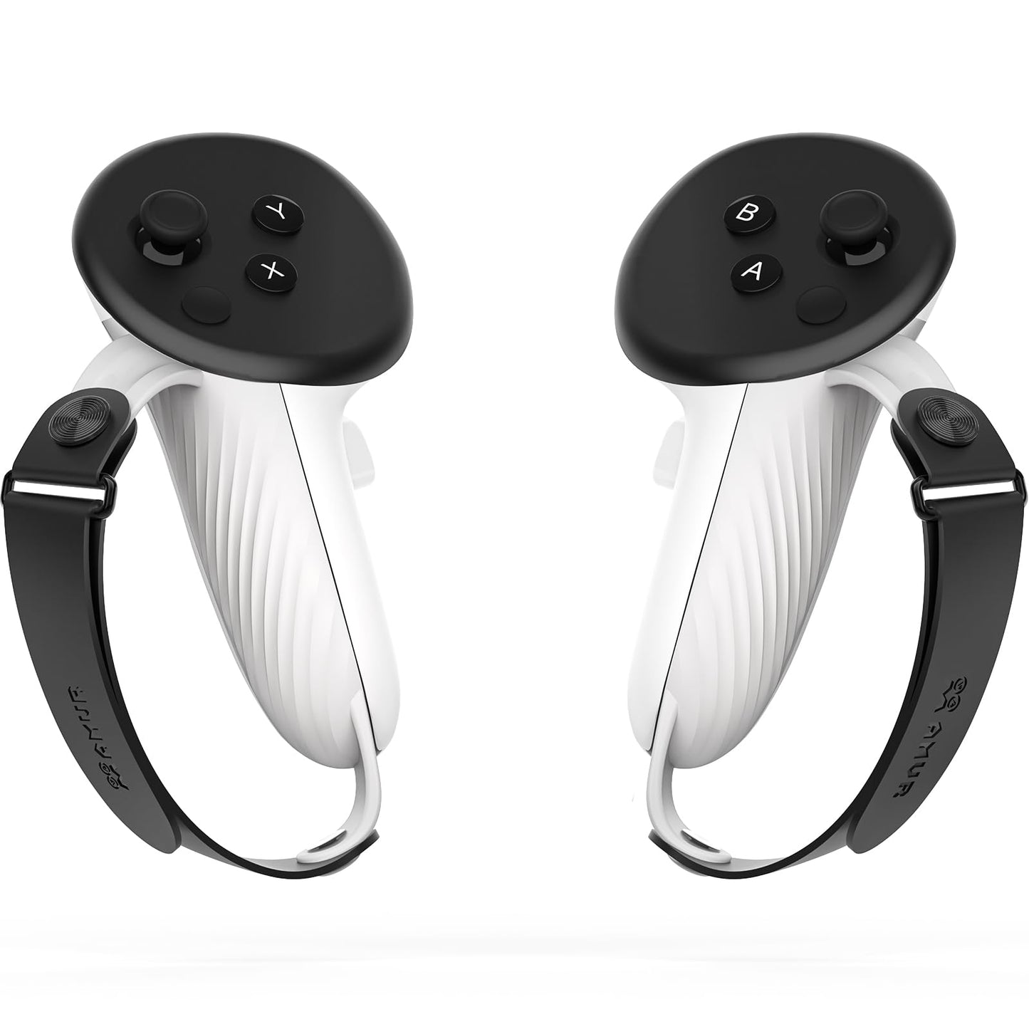 AMVR Controller Grips Compatible with Meta/Oculus Quest 3S/Quest 3, Silicone Accessories Non-Slip Handle Cover, Adjustable Soft Hand Strap Fits Small and Medium Hands (Not Fit Official Charging Dock Battery)