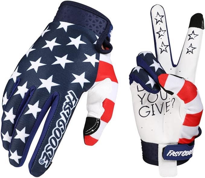 EXCEREY Star Cycling Gloves Mountain Racing Anti Slip & Breathable Bike Gloves with Touchscreen for Men/Women, All-Season ...