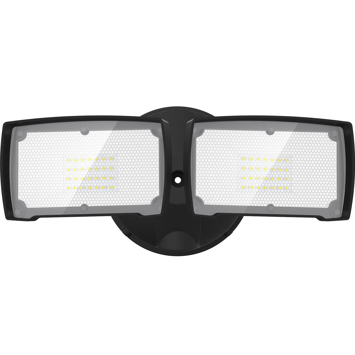LEPOWER 3000LM LED Flood Light, 28W, 2 Adjustable Heads, IP65 Waterproof, Black, Model YY01D-BL