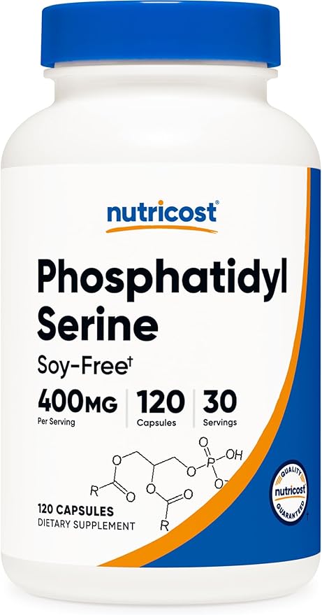Nutricost Phosphatidylserine 400mg, 120 Capsules - Soy Free, 30 Servings, Vegetarian Friendly, Non-GMO, Gluten Free