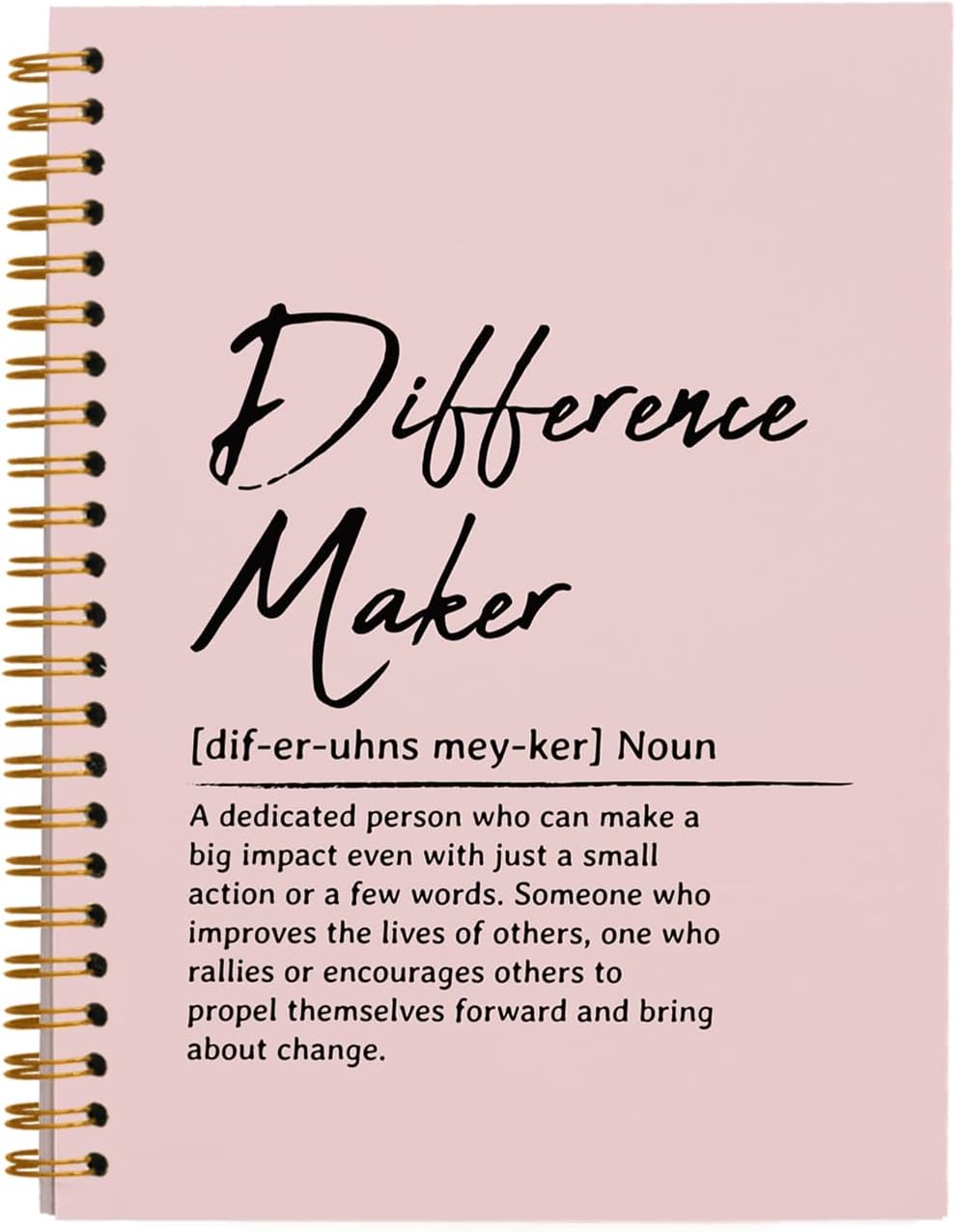 OXW Blush Notebooks for Work, Difference Maker Gift Meeting Notebook Journal for Writing, Employee Appreciation Gifts, Thank You Gifts for Women Men Leader Mentor Boss Manager, 5.5"x8.3"
