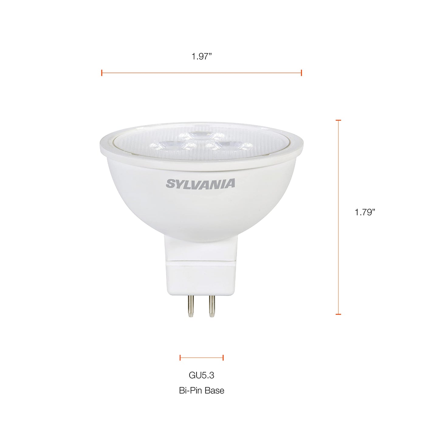 Sylvania Mr16 Led Flood And Spot Light Bulb  5W  35W Equivalent  Non-Dimmable  350 Lumens  3000K  White - 3 Pack (79129)