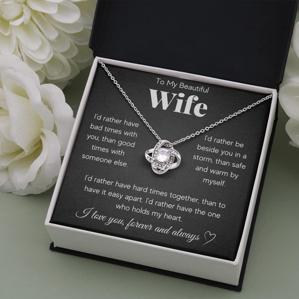 Birthday Gifts for Wife from Husband | Soulmate Necklace with Heartfelt Message Card & Gift Box | Anniversary, Birthday, Christm