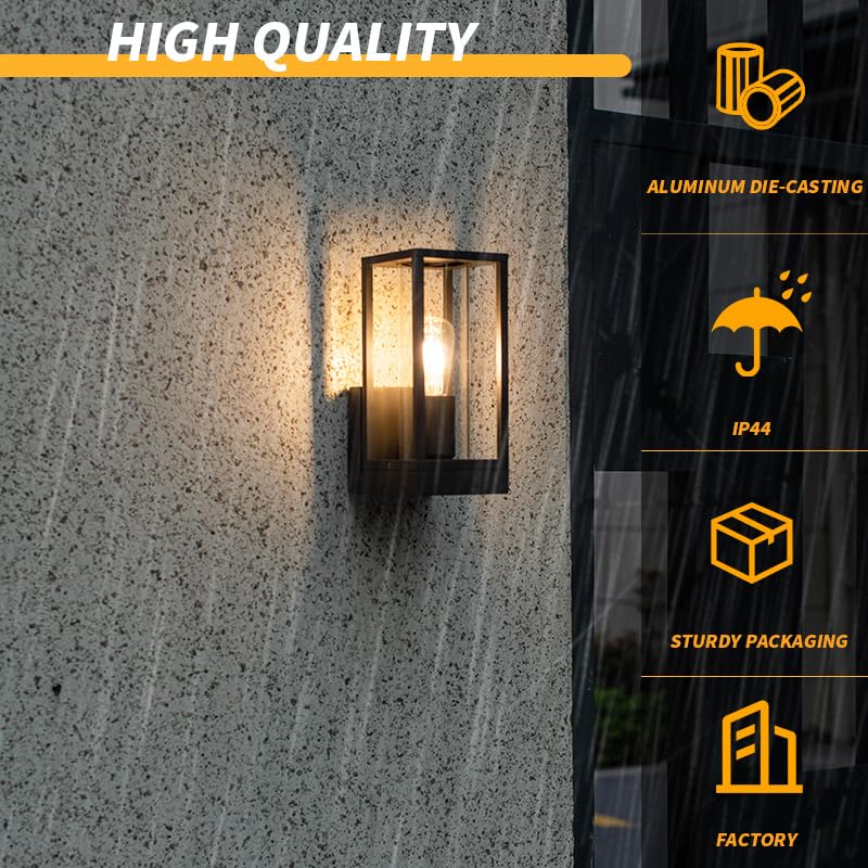 Dandray Outdoor Light Fixture Wall Sconce  Anti-Rust Porch Lights  Aluminum Exterior Lighting Fixtures  Waterproof Wall Sconce Lantern Lamp Patio  Garage  Doorway  Entryway