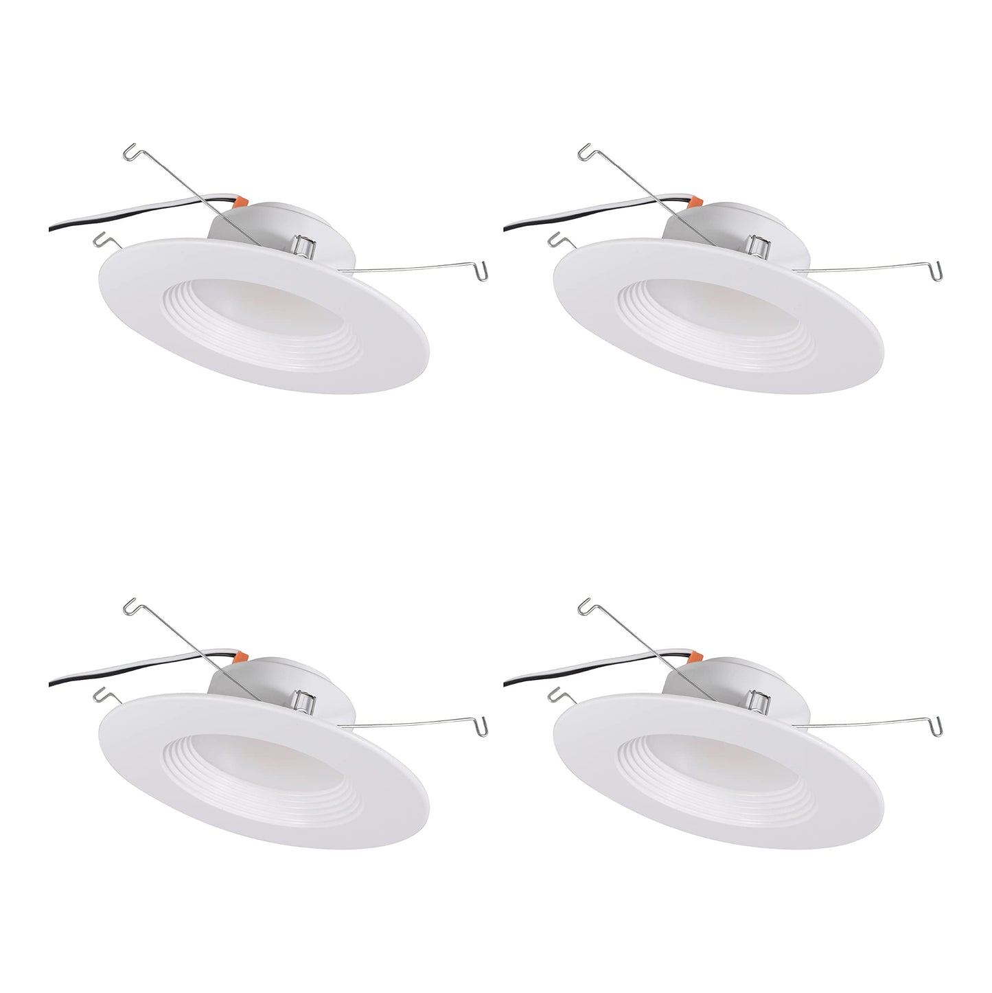 Sylvania 5 /6  Led Recessed Lighting Downlight With Trim  8.5W=65W  Dimmable  675 Lumens  White  3000K  Wet Rated / Ul / Energy Star - 4 Pack (62023)