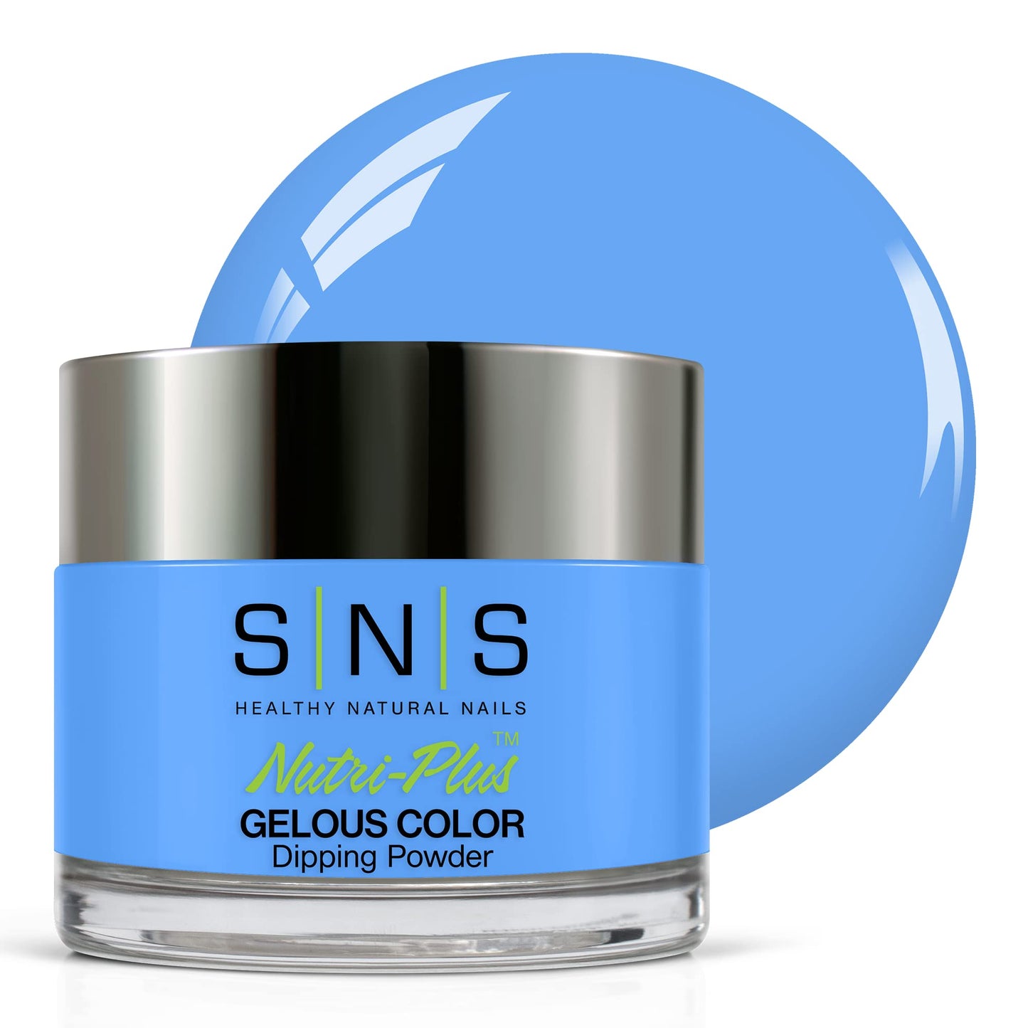 SNS Nail Dip Powder, Gelous Color Dipping Powder - Love Is Blind (Blue), EE15 - Long-Lasting Acrylic Nail Color & Polish Lasts 1