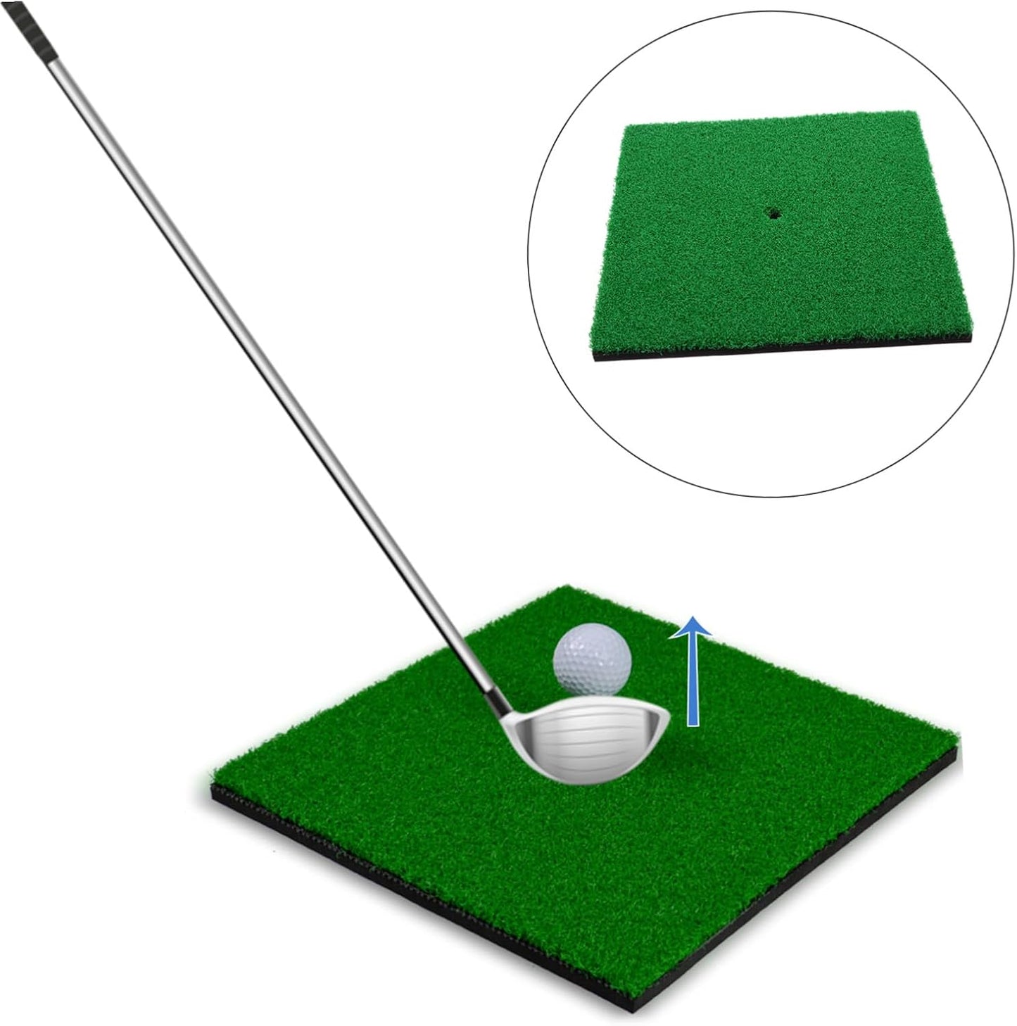 Portable Golf Hitting Mat True-Turf Practice Pad with Anti-Slip Base for Indoor Outdoor Driving and Chipping Training Golf Mat for Home Use and Backyard