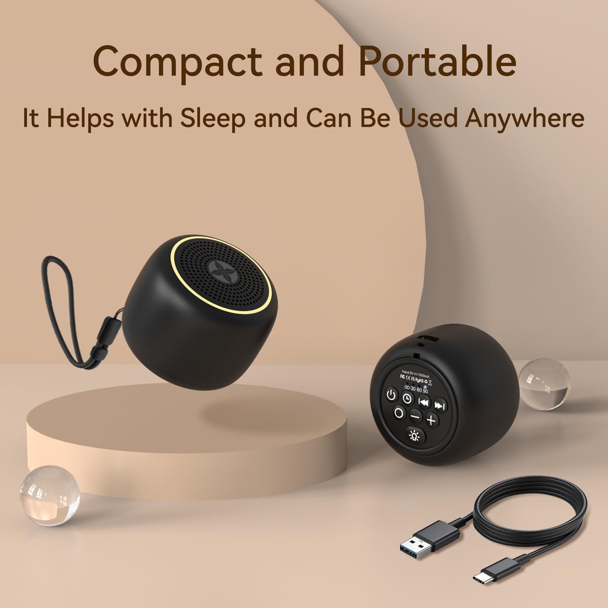 Sound Machine White Noise Machine with 30 Soothing Sounds 36 Levels Volume 5 Timers and Memory Function Effectively Blocks Noise Ideal Sleep Machine for Baby Kids Adults