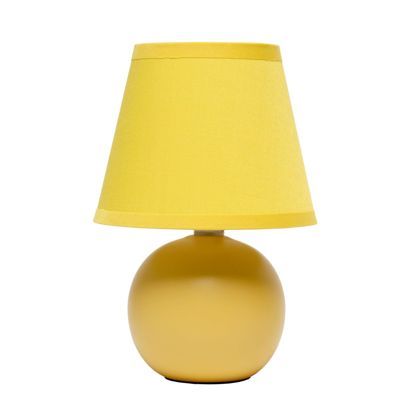 Simple Designs Ceramic Globe Table Lamp, Yellow, Model Lt2008-Ylw, Stylish Home Decor Lighting