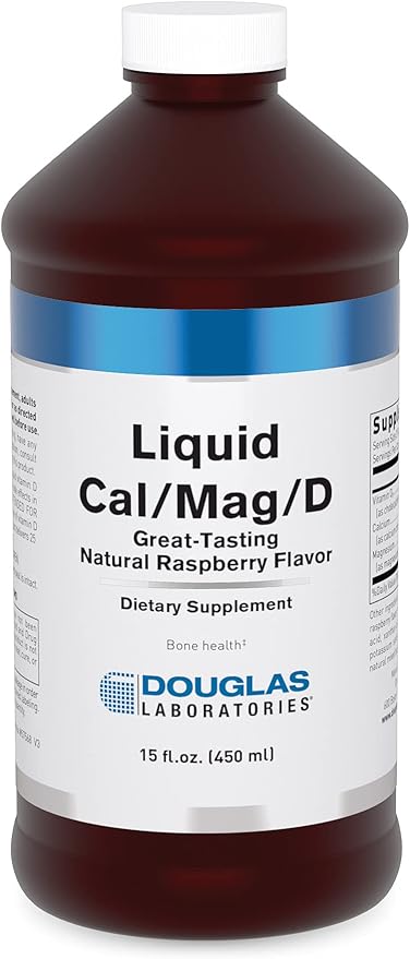 Douglas Laboratories Liquid Cal/Mag/D | Essential Nutrients for Bone Health - 15 fl. oz. | Raspberry Flavor