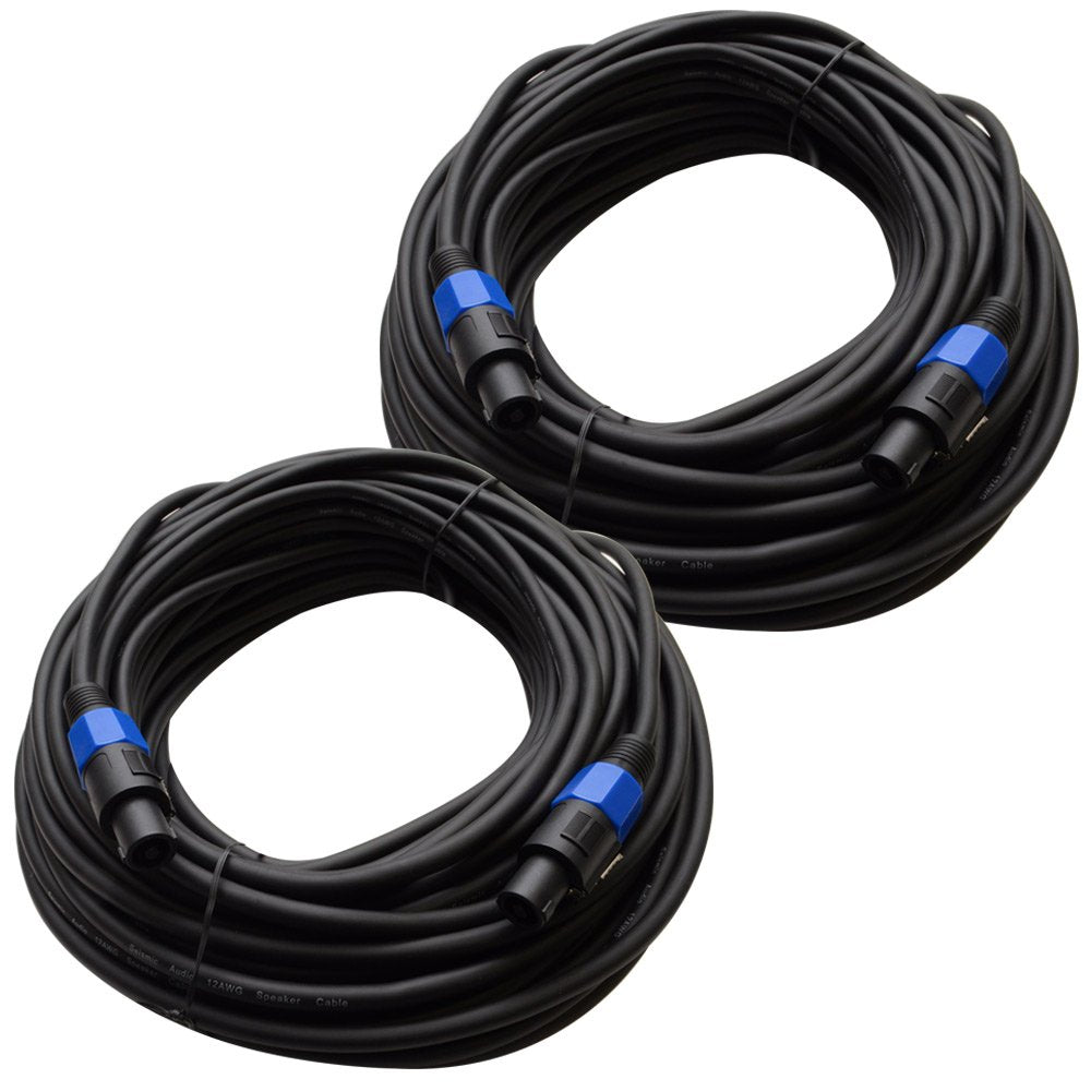 Seismic Audio Tw12S5-2Pack 5-Feet Pair Of Speakon To Speakon Speaker Cable