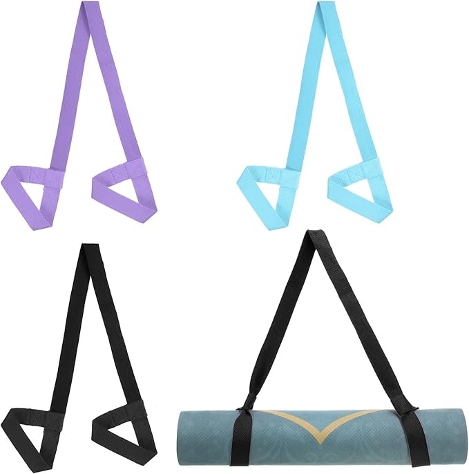 PATIKIL Yoga Mat Strap, Adjustable Yoga Mat Carrier Straps Sling Cotton Anti Slip Mat Holder Stretching Band for Exercise