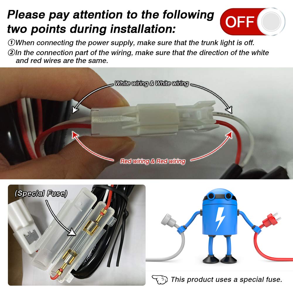 Powerty Cargo Lamps for Toyota RAV4 2019-2021, Decorative Atmosphere Lighting, 2 PCS, Standard Size, Trunk Ceiling Light
