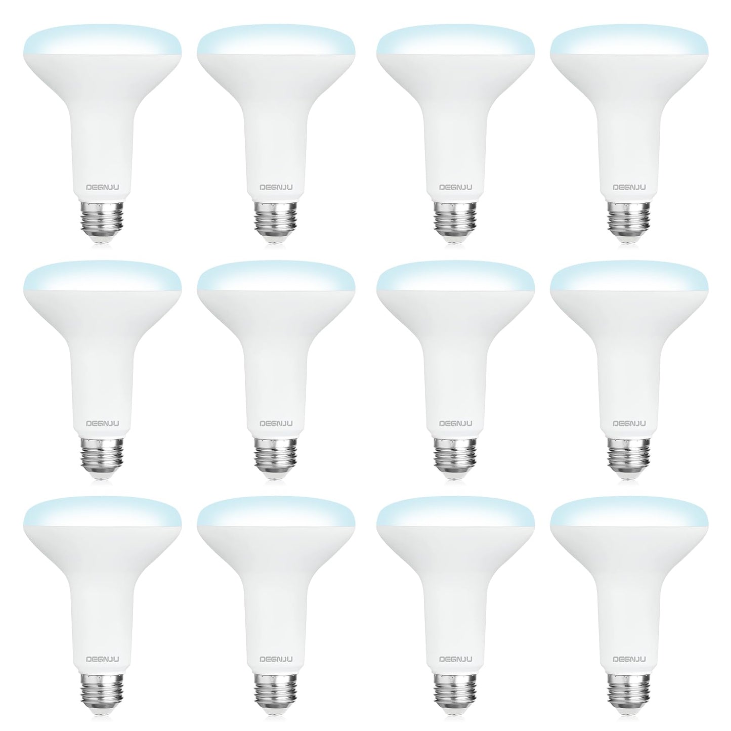 DEGNJU 12 Pack BR30 LED Recessed Light Bulb, Dimmable Indoor Flood Light Bulbs CRI80 7W Equivalent 65W 5000K Daylight 650 Lumens, 15000 Lifetime Hours E26 Base LED Can Light Bulb, Flicker-Free
