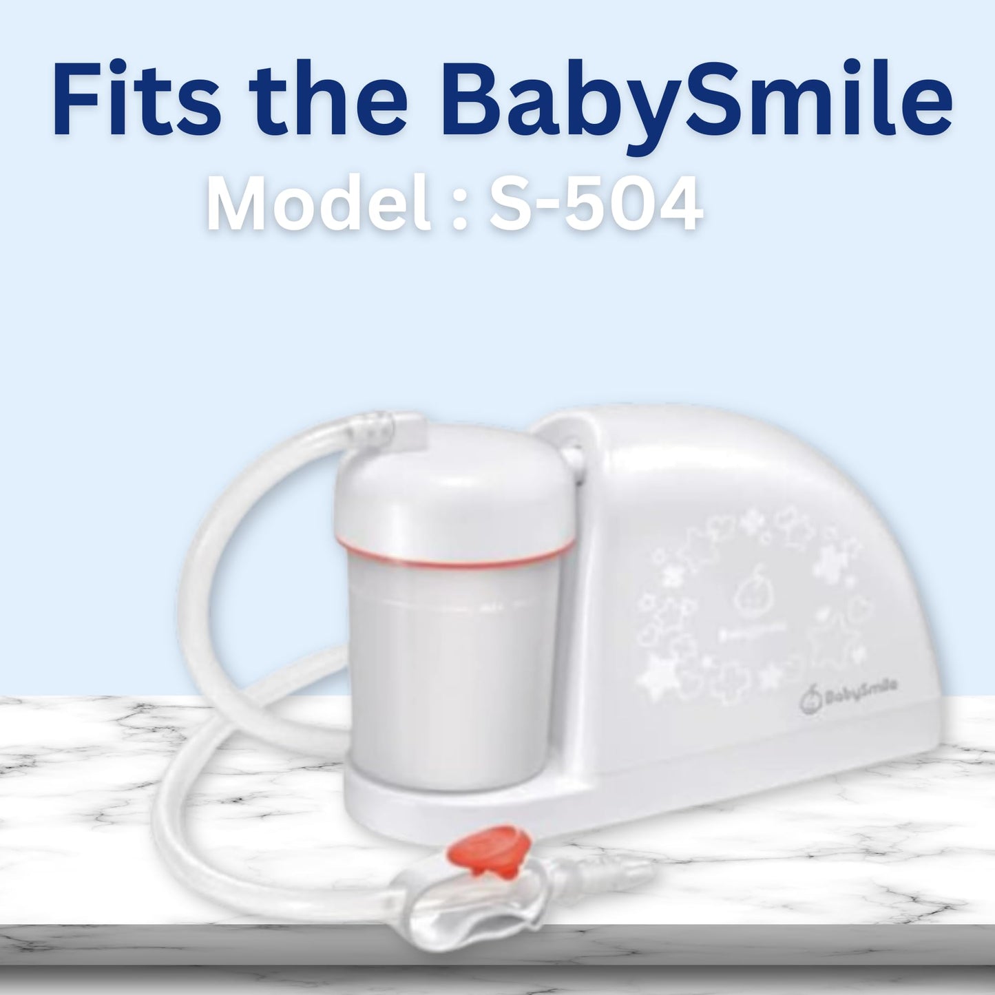 Nasal Aspirator Tube Suction Replacement Great for BabySmile S-504, S-503, S-502 (44 Inches Long) | Hospital Grade BPA Free