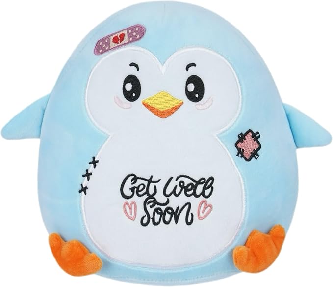 NIUBEHOHO Get Well Penguin Stuffed Animal - Get Well Soon Gifts Penguin Plush Heartwarming Design for Rehabilitation Kids'...