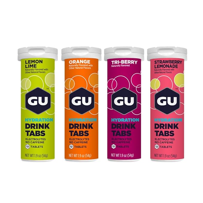 GU Energy Hydration Electrolyte Drink Tablets, Enhanced Endurance Sports Drink for Running, Cycling, Triathlon, 4-Count (4...