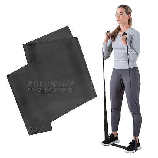 THERABAND Professional Resistance Band, Black Level 5 Special Heavy, 5 ft Exercise Band for Physical Therapy, Strength Tra...
