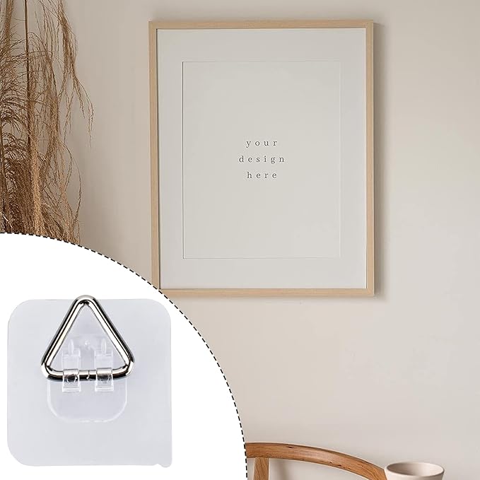AccEncyc Wall Hangers 20 Pack - Vertical Plate Holders, Adhesive Picture Hanger for Wall Decoration