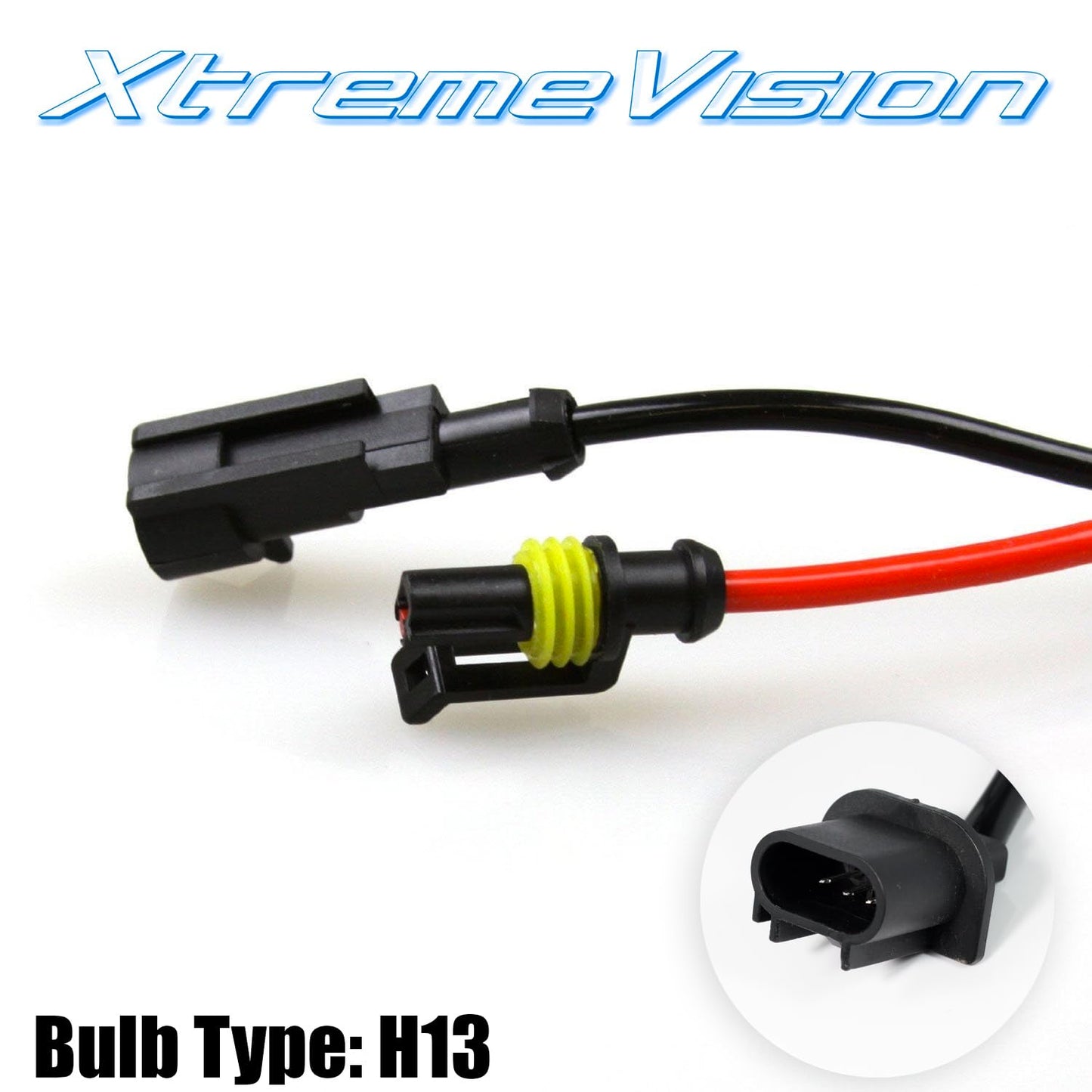 Xtremevision Hid Xenon Bulbs - H13/9008, 6000K Light Blue, 1 Pair, Dc Model