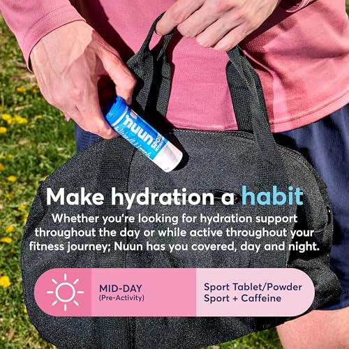 Nuun Sport Electrolyte Powder Packets with Magnesium, Calcium, Potassium, Chloride, and Sodium, Hydration Packets for On-t...
