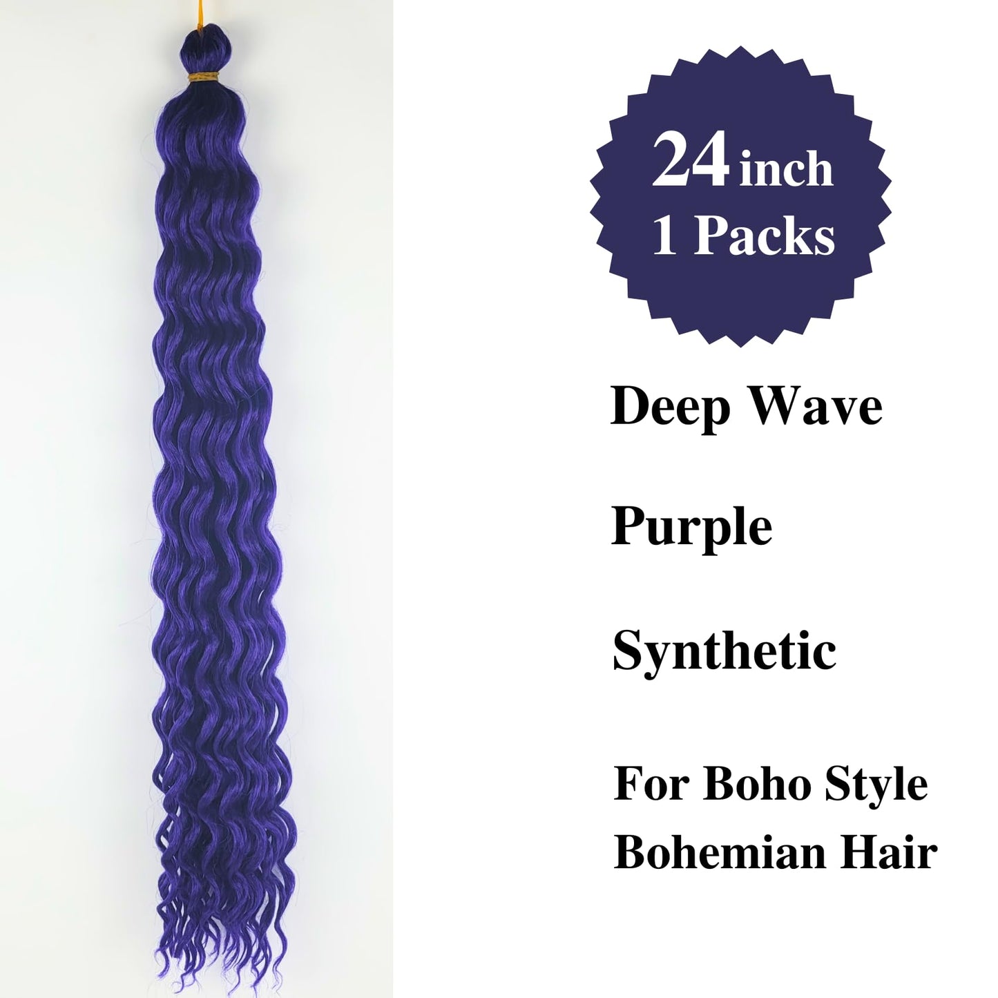 Gozill Dark Purple Braiding Hair Pre stretched Boho Braids Prestretched Braiding Hair for Bohemian Hair Ez Braid Micro Braiding