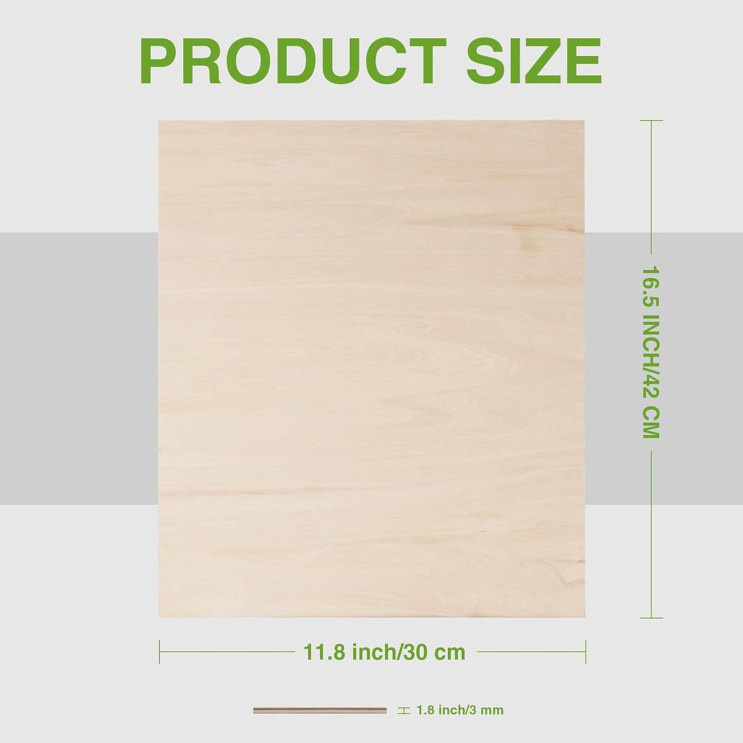 ROBOTIME 6-Pack Laser Wood Sheets 1/8" - 12 x 16 x 1/8 Inch - Basswood 2Pcs & Walnut 2Pcs & Birch 2Pcs - 3mm Plywood Sheets for Laser Cutting, Engraving & Wood Burning (Pyrography)