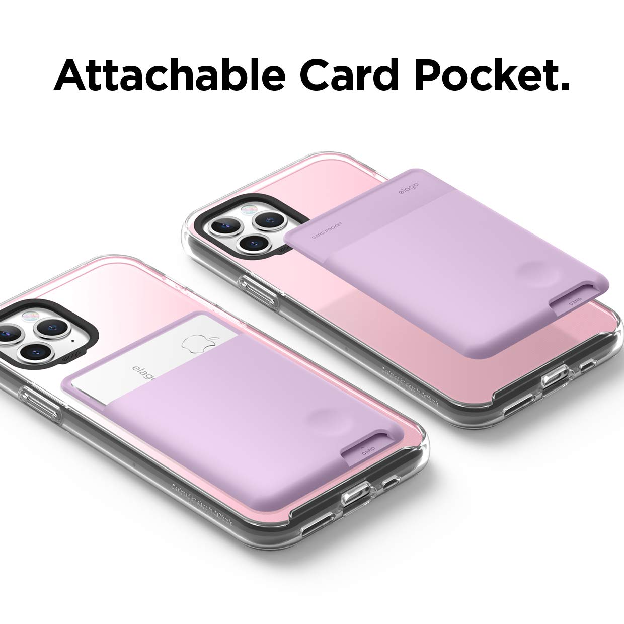 Elago Phone Card Holder - Secure Wallet, Ultra Slim For Back Of Phone, 3M Adhesive Id Iphone, Galaxy And Most Smartphones [Laven